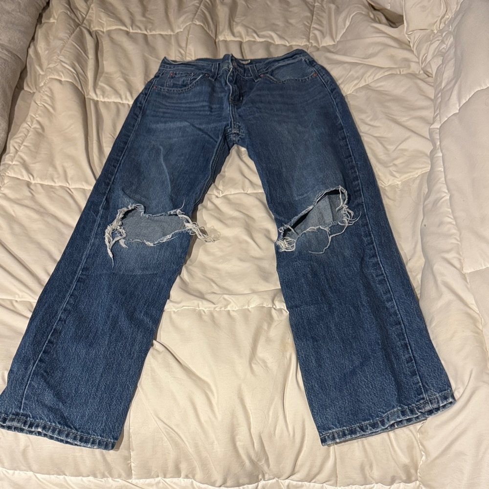 Levi's Relaxed Fit Distressed Blue Jeans